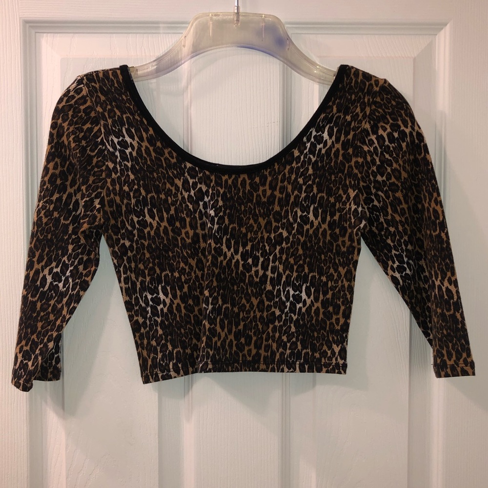 Leopard Midriff Top